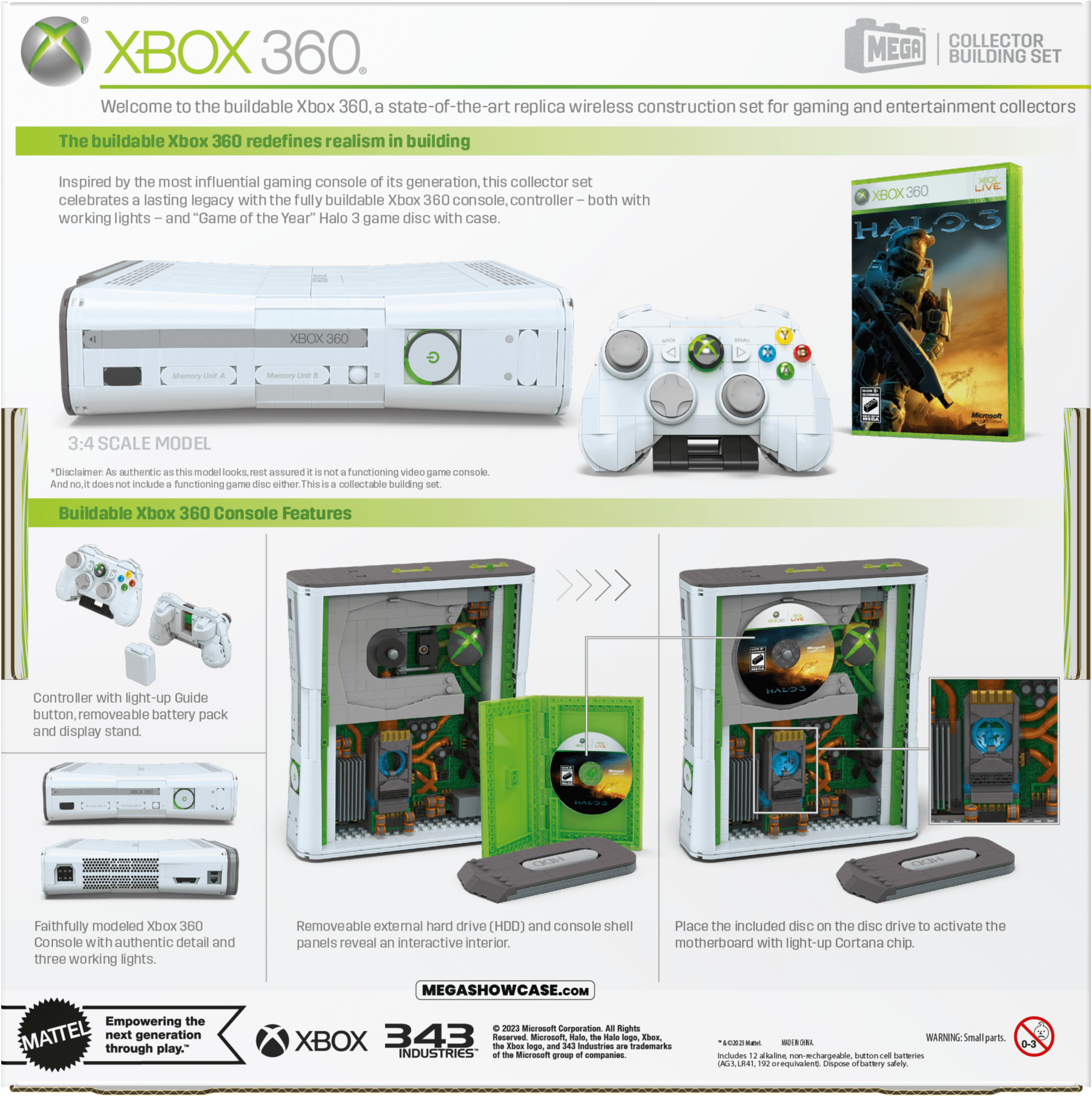 Mega  Xbox360 de Microsoft  Réplique de Coll., Voyants (1342 Pces)