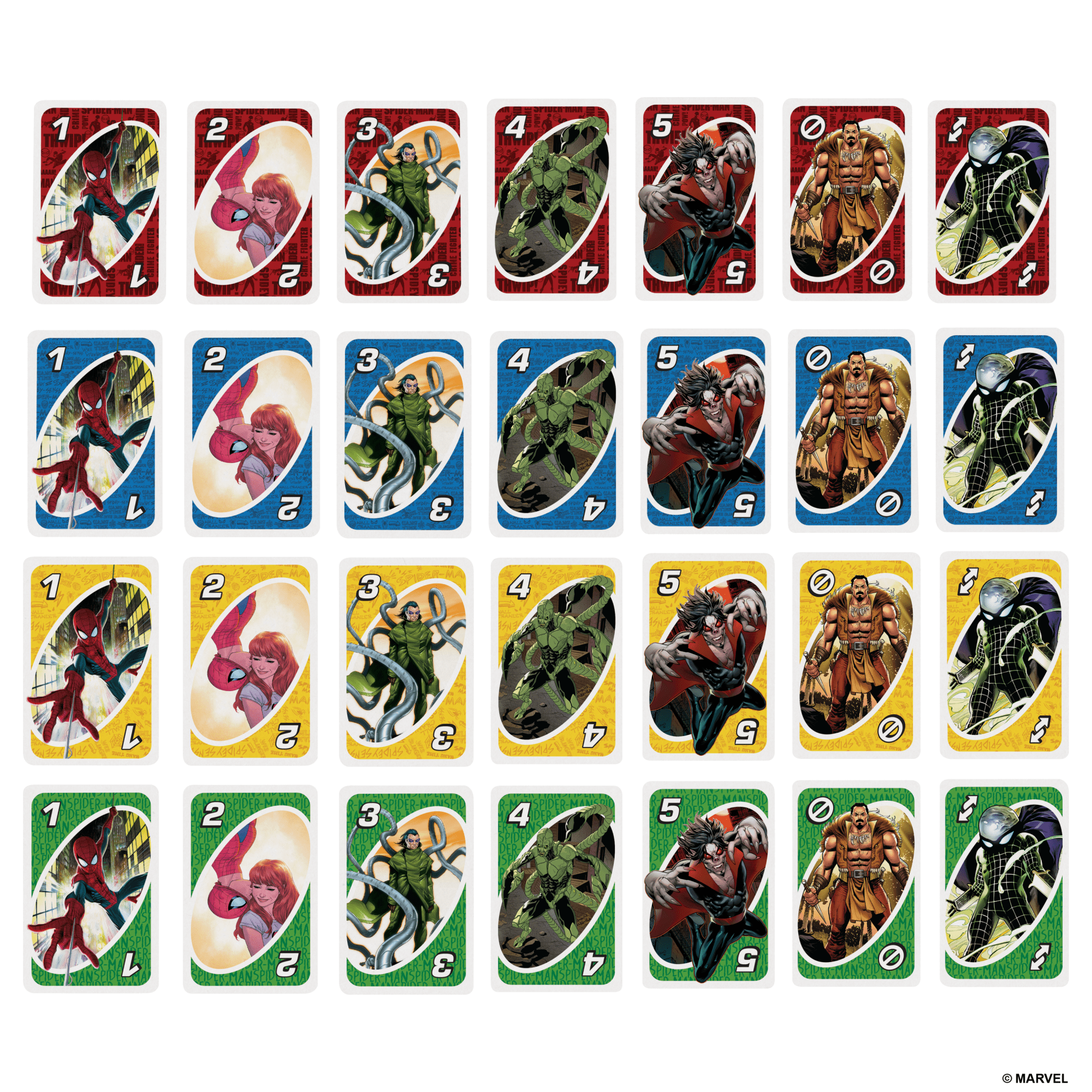 UNO The Amazing Spider-Man Card Game For Kids, Adults & Family Night inspired By Marvel Comic Book Series