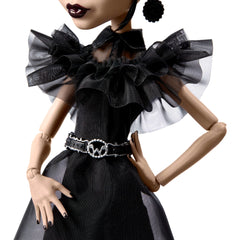 Monster High Wednesday Collectible Doll, Rave’N Wednesday in Black Gown inspired By Dance Scene