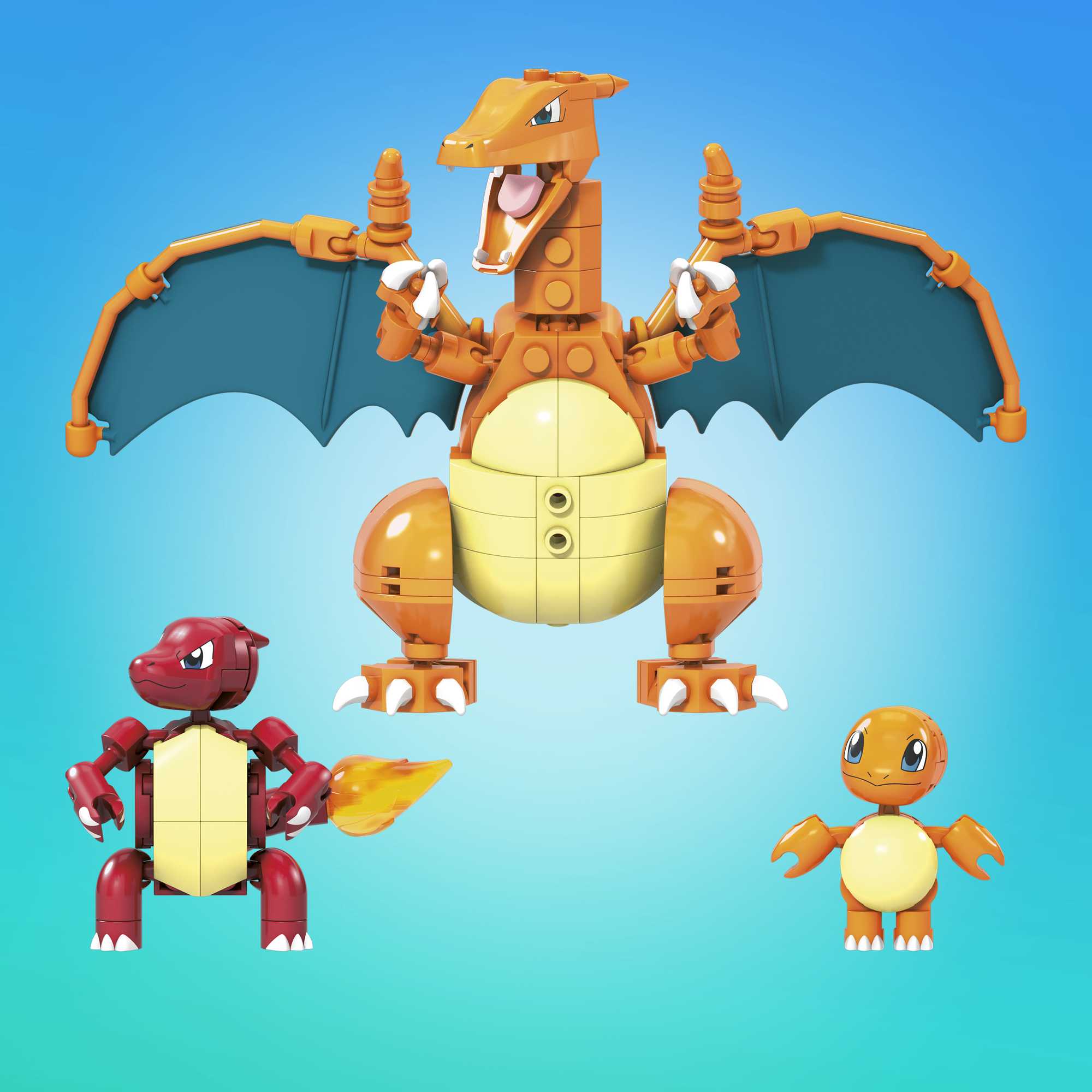 MEGA Pokémon Building Toy Kit Charmander Set With 3 Action Figures (313 Pieces) For Kids