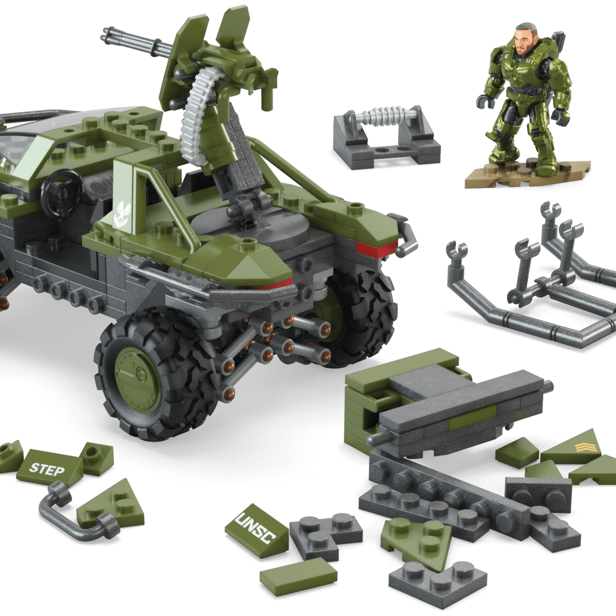 MEGA Halo Juguete de Construcción Warthog del FLEETCOM