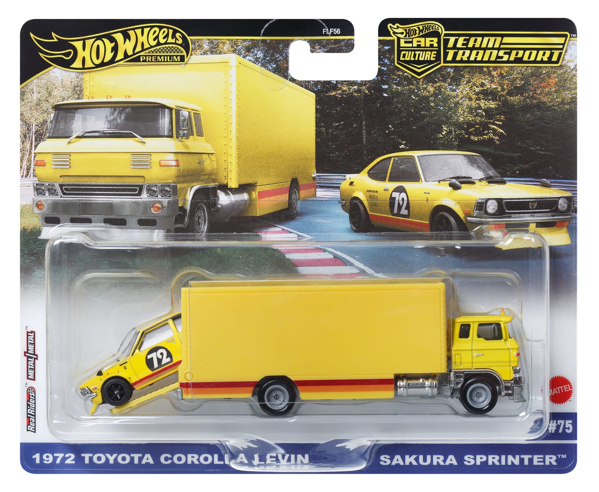 Hot Wheels Collector Veículo de Brinquedo Carro Transportador 72 Toyota Corolla Levin