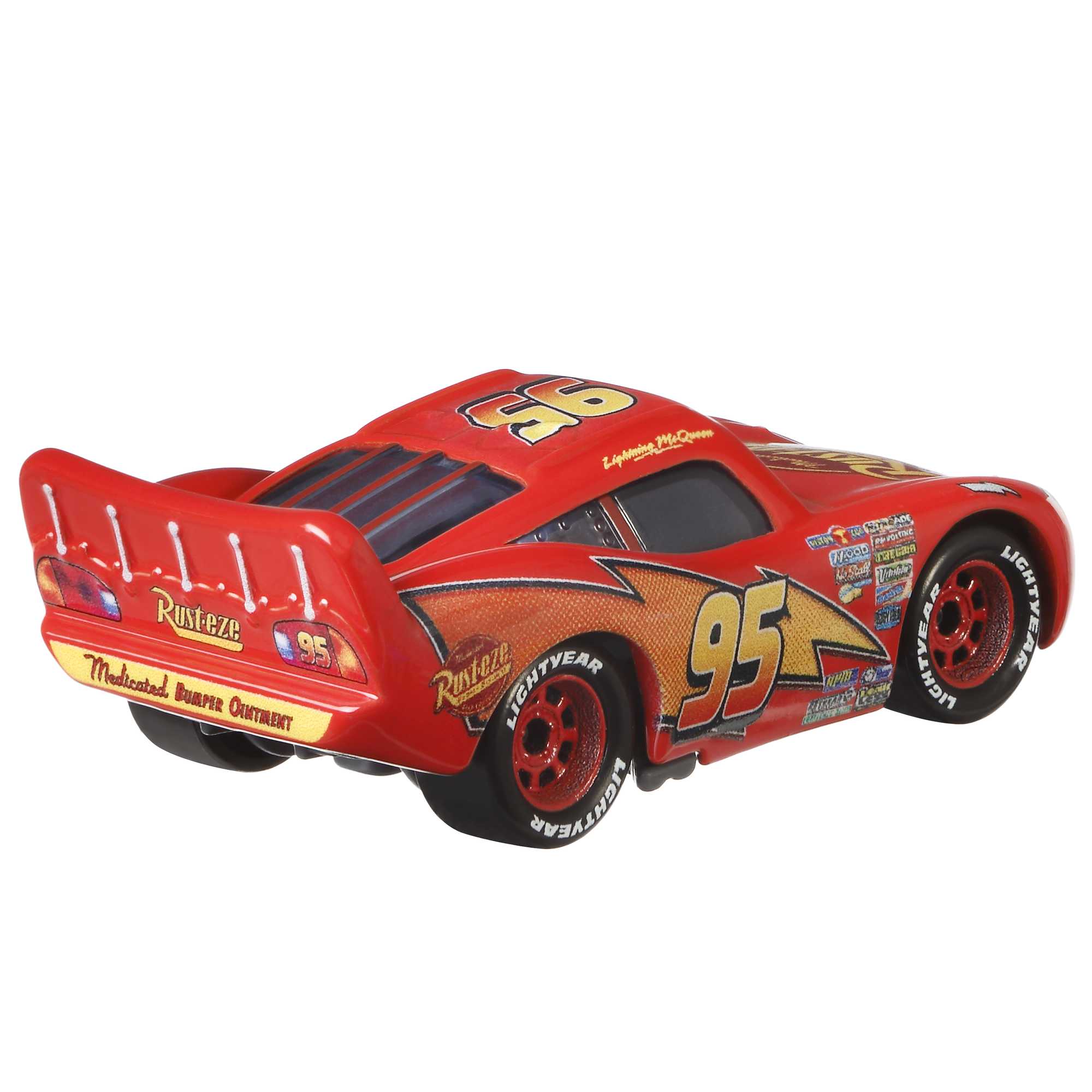 Cars de Disney y Pixar Vehículo de Juguete Rayo McQueen con Cartel